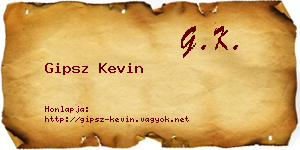 Gipsz Kevin névjegykártya